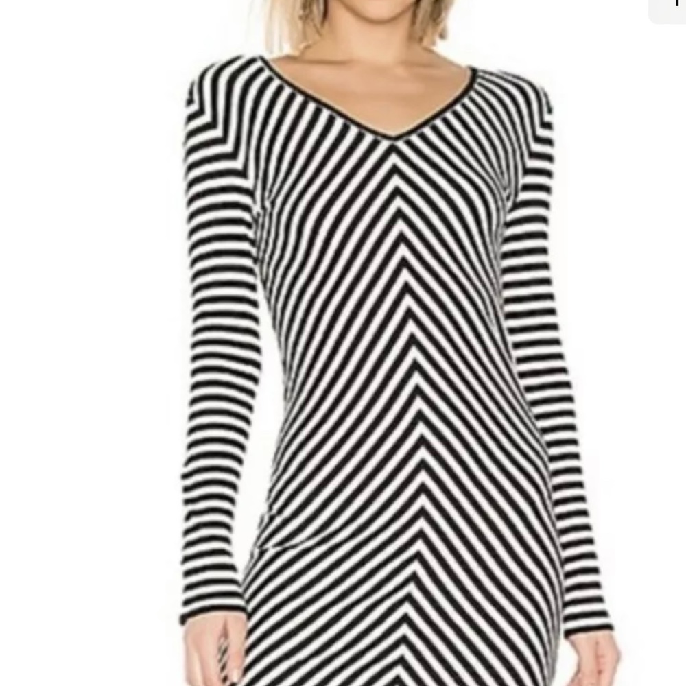 New with tags Rag and Bone mini dress XS  Halifax v neck stripes $250